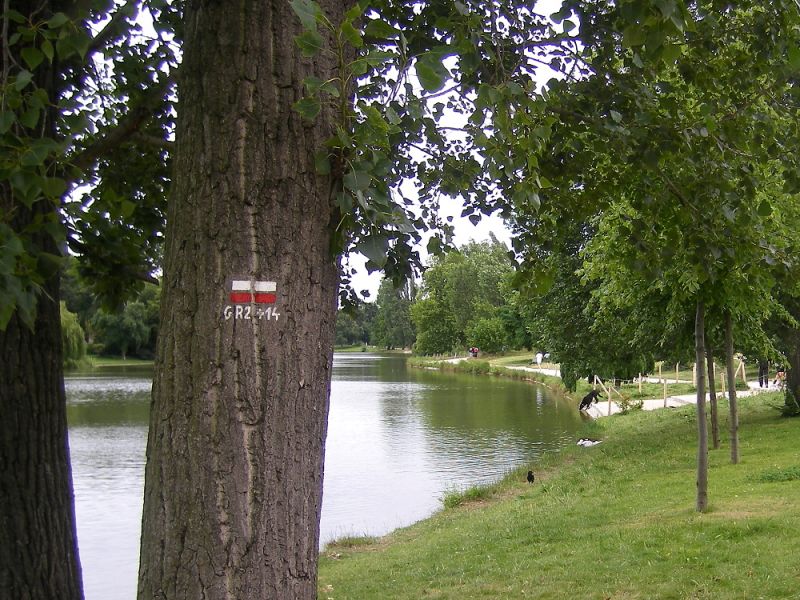 Wanderzeichen im Bois de Vincennes